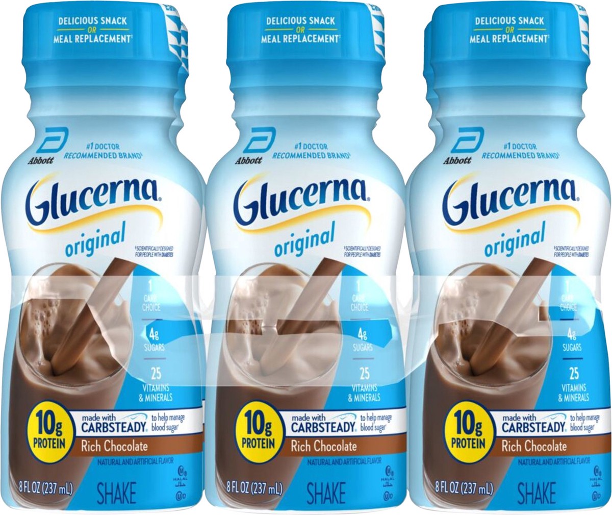 slide 7 of 9, Glucerna Original Rich Chocolate Shake - 6 ct, 6 ct