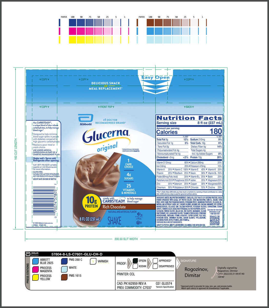 slide 3 of 9, Glucerna Original Rich Chocolate Shake - 6 ct, 6 ct