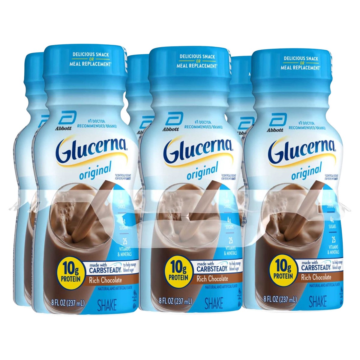 slide 4 of 9, Glucerna Original Rich Chocolate Shake - 6 ct, 6 ct
