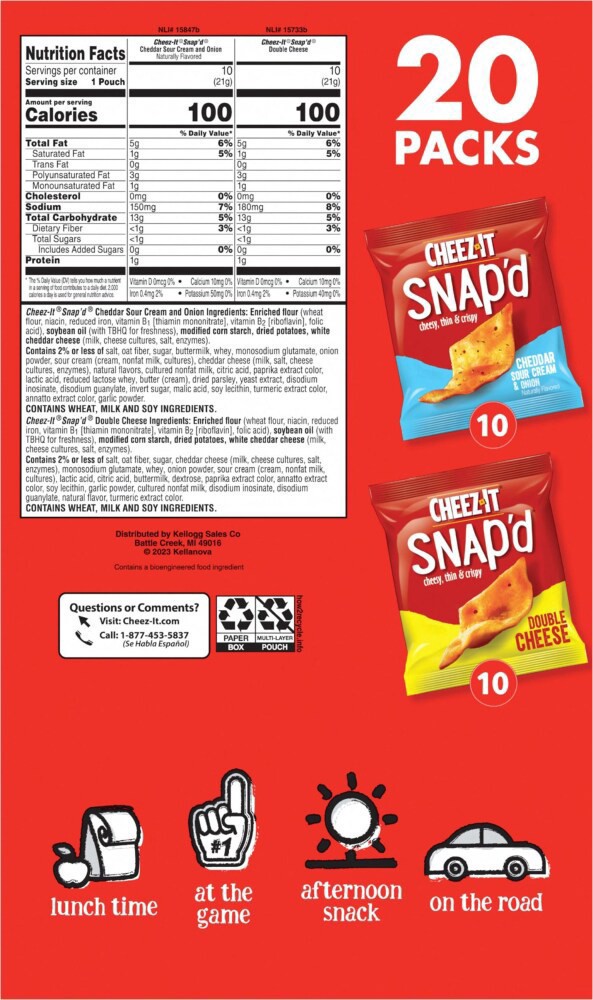 slide 5 of 6, Cheez-It Caddies Crackers 2 Flavors 15oz, 20 ct