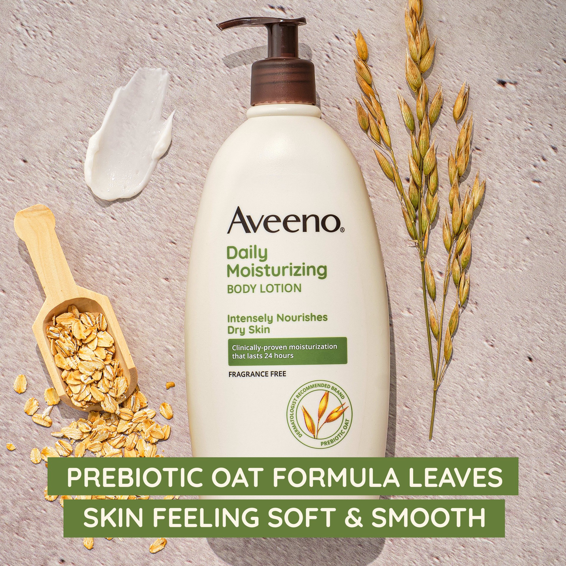 slide 9 of 9, Aveeno Daily Moisturizing Lotion For Dry Skin with Soothing Prebiotic Oat - Unscented - 2.5oz, 2.50 fl oz