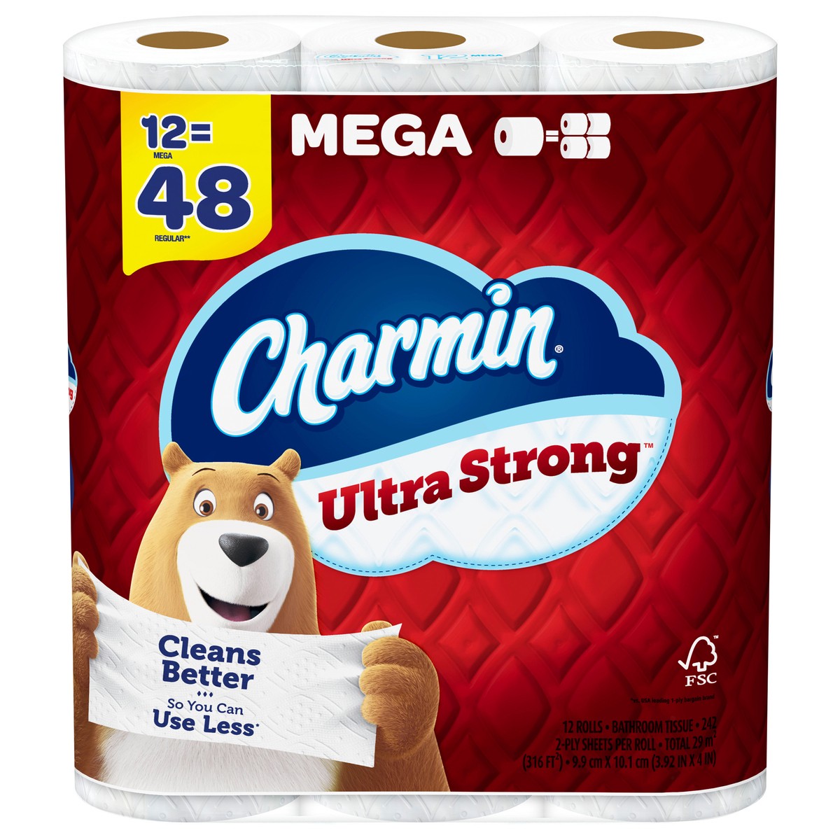 slide 1 of 5, Charmin Ultra Strong Toilet Paper 12 Mega Rolls, 242 Sheets Per Roll, 12 ct