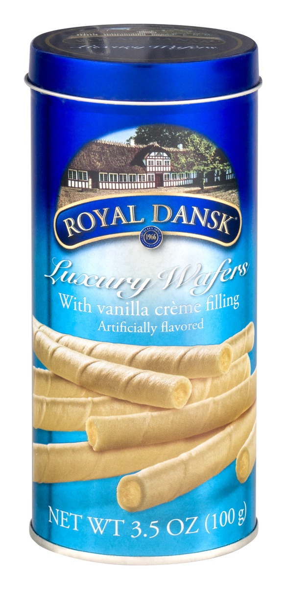 slide 1 of 1, Royal Dansk Luxury Wafers With Vanilla Creme Filling, 3.5 oz