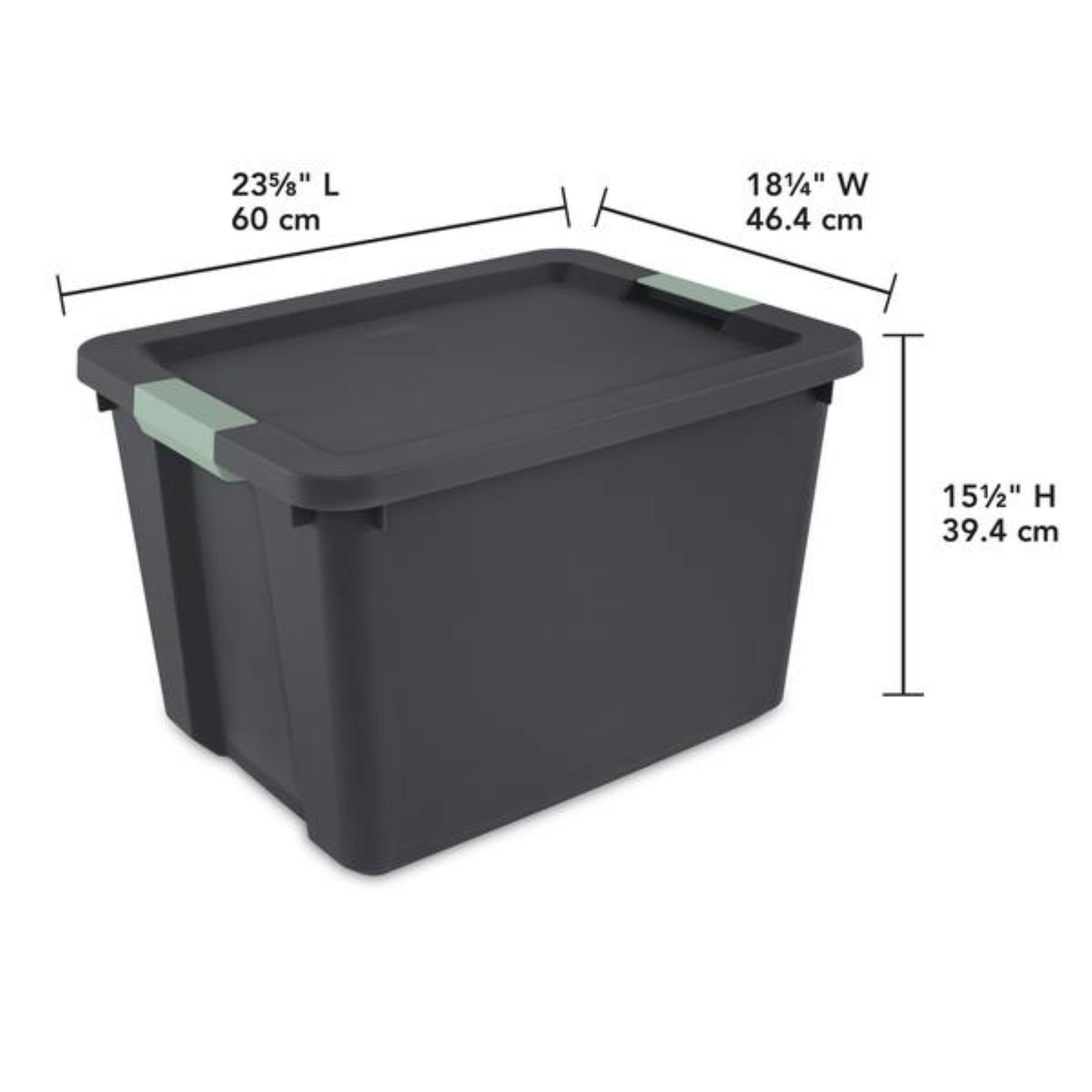 slide 2 of 3, Sterilite 20 Gallon Latch Tote Grey, 20 gal