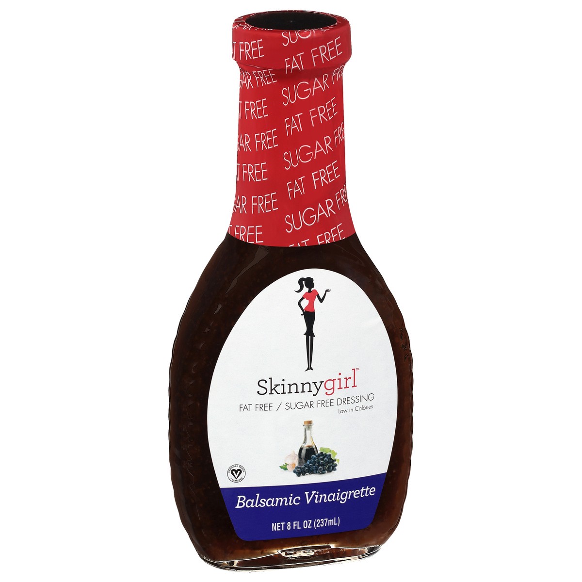 slide 3 of 8, Skinnygirl Fat-Free | Sugar-Free Balsamic Vinaigrette Salad Dressing, 8 FL OZ, 8 fl oz