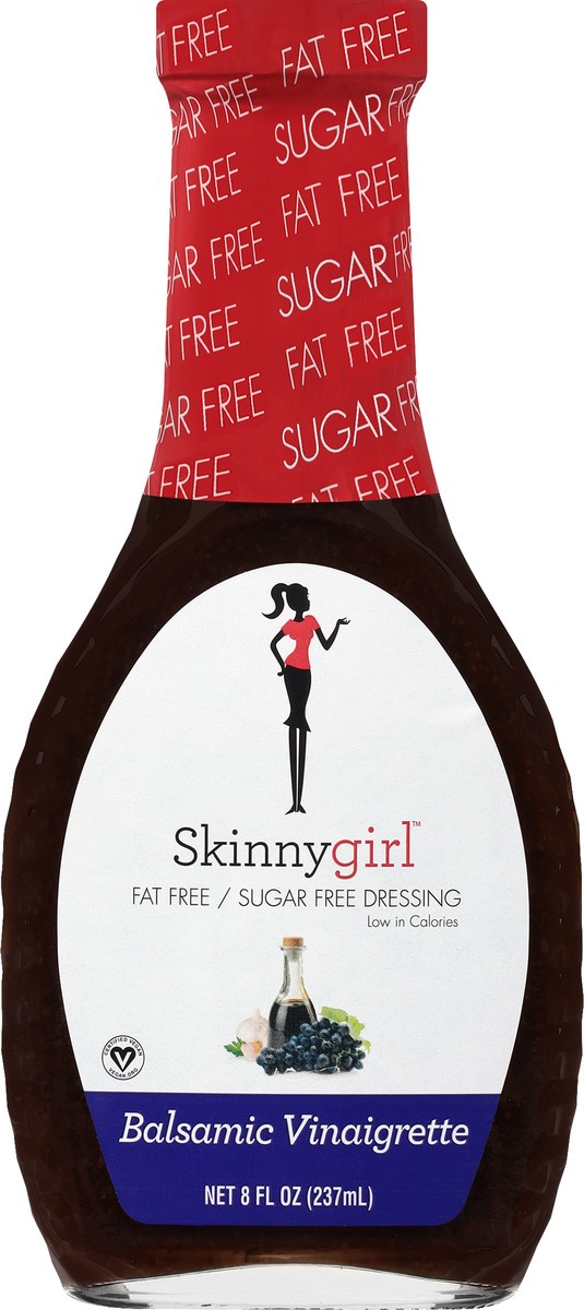 slide 8 of 8, Skinnygirl Fat-Free | Sugar-Free Balsamic Vinaigrette Salad Dressing, 8 FL OZ, 8 fl oz