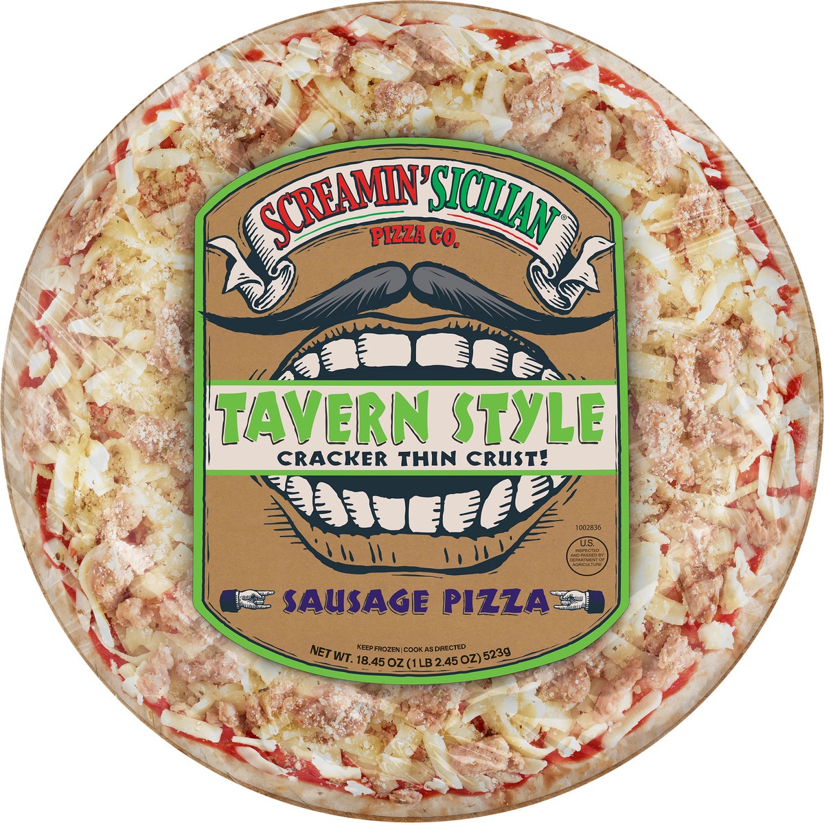 slide 7 of 9, Screamin' Sicilian Tavern Style Sausage Pizza 18.45 oz, 18.45 oz