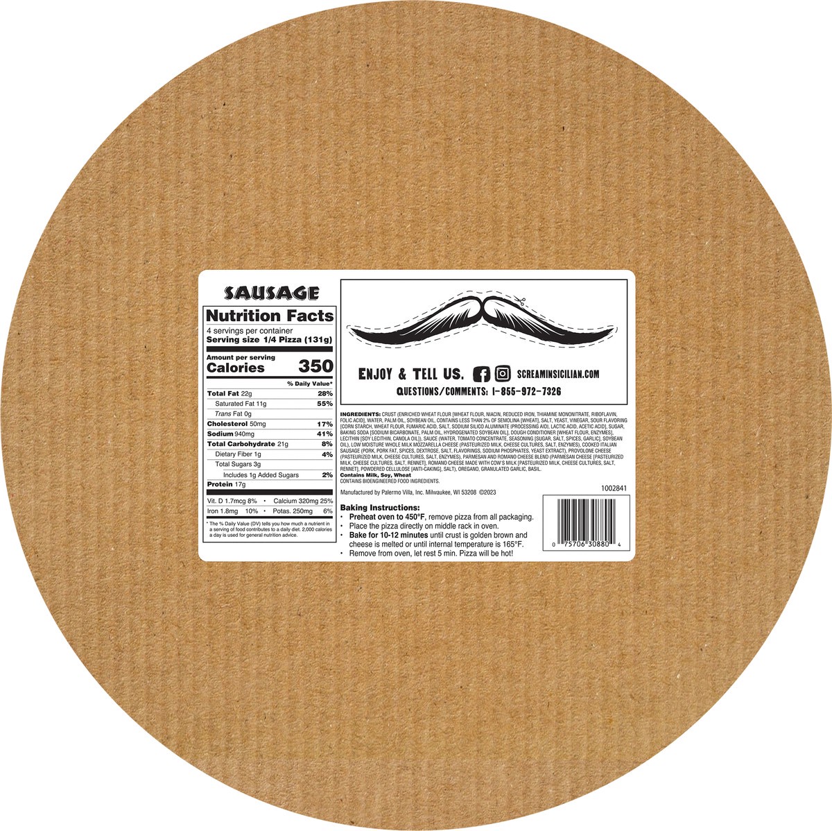 slide 9 of 9, Screamin' Sicilian Tavern Style Sausage Pizza 18.45 oz, 18.45 oz