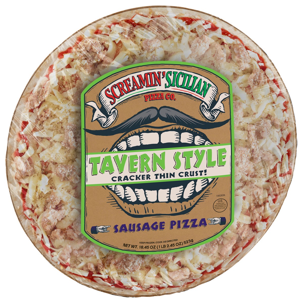 slide 8 of 9, Screamin' Sicilian Tavern Style Sausage Pizza 18.45 oz, 18.45 oz