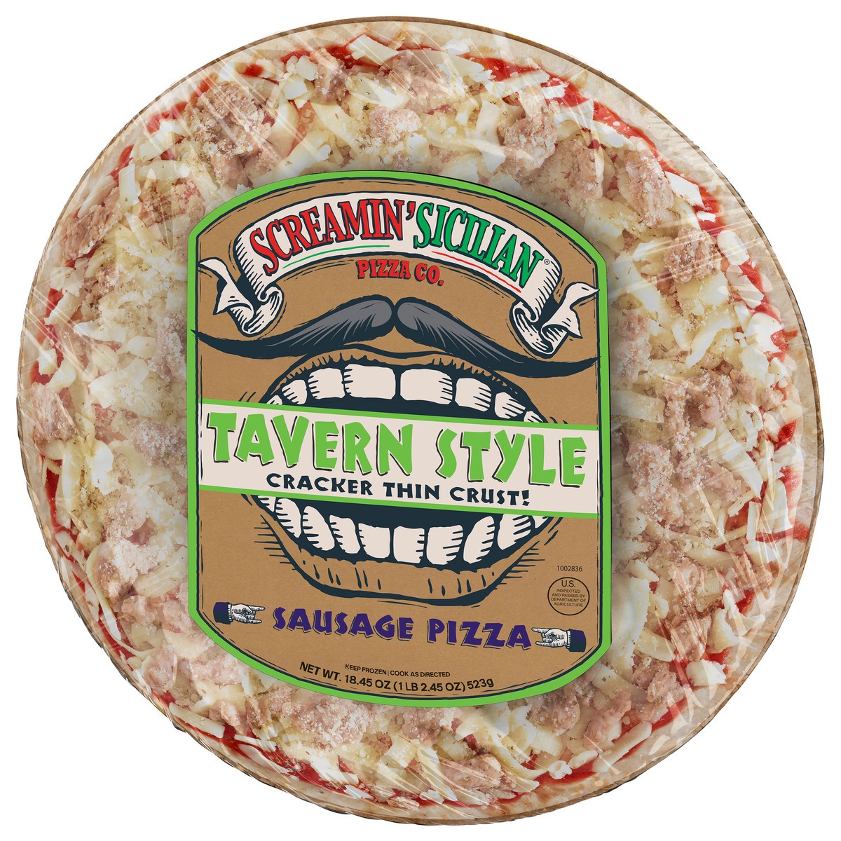 slide 2 of 9, Screamin' Sicilian Tavern Style Sausage Pizza 18.45 oz, 18.45 oz