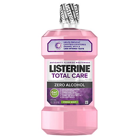 slide 1 of 1, Listerine Total Care Mouthwash Anticavity Zero Alcohol, 1 liter