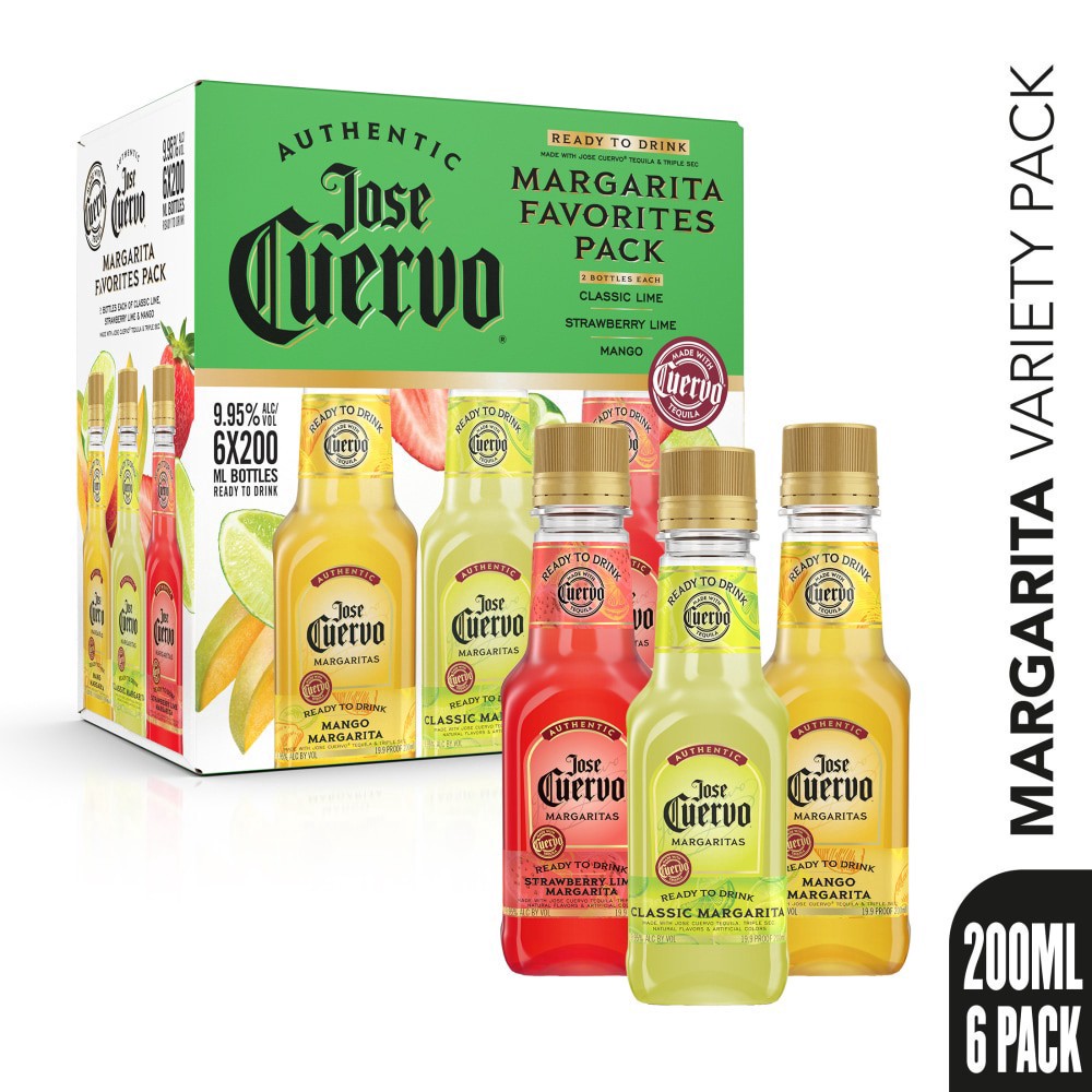 slide 5 of 6, Jose Cuervo Authentic Margarita Favorites Pack Ready To Drink Prepared Cocktails, 6 ct; 200 ml