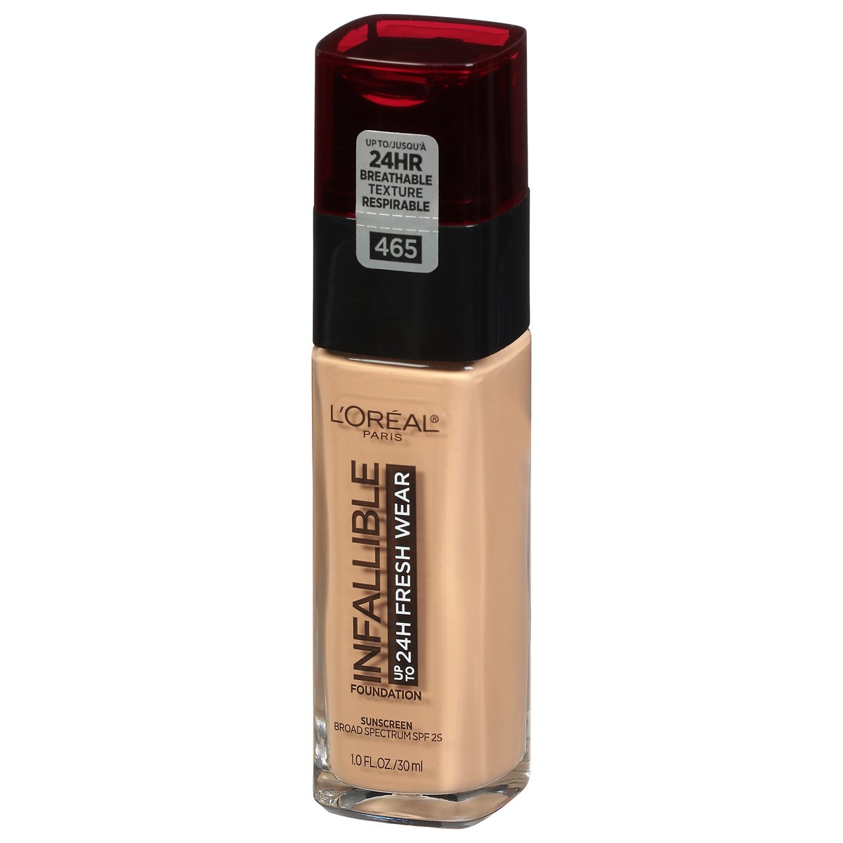 slide 3 of 9, L'Oréal Infallible Broad Spectrum SPF 25 Sand 465 Foundation 1.0 fl oz, 1 fl oz