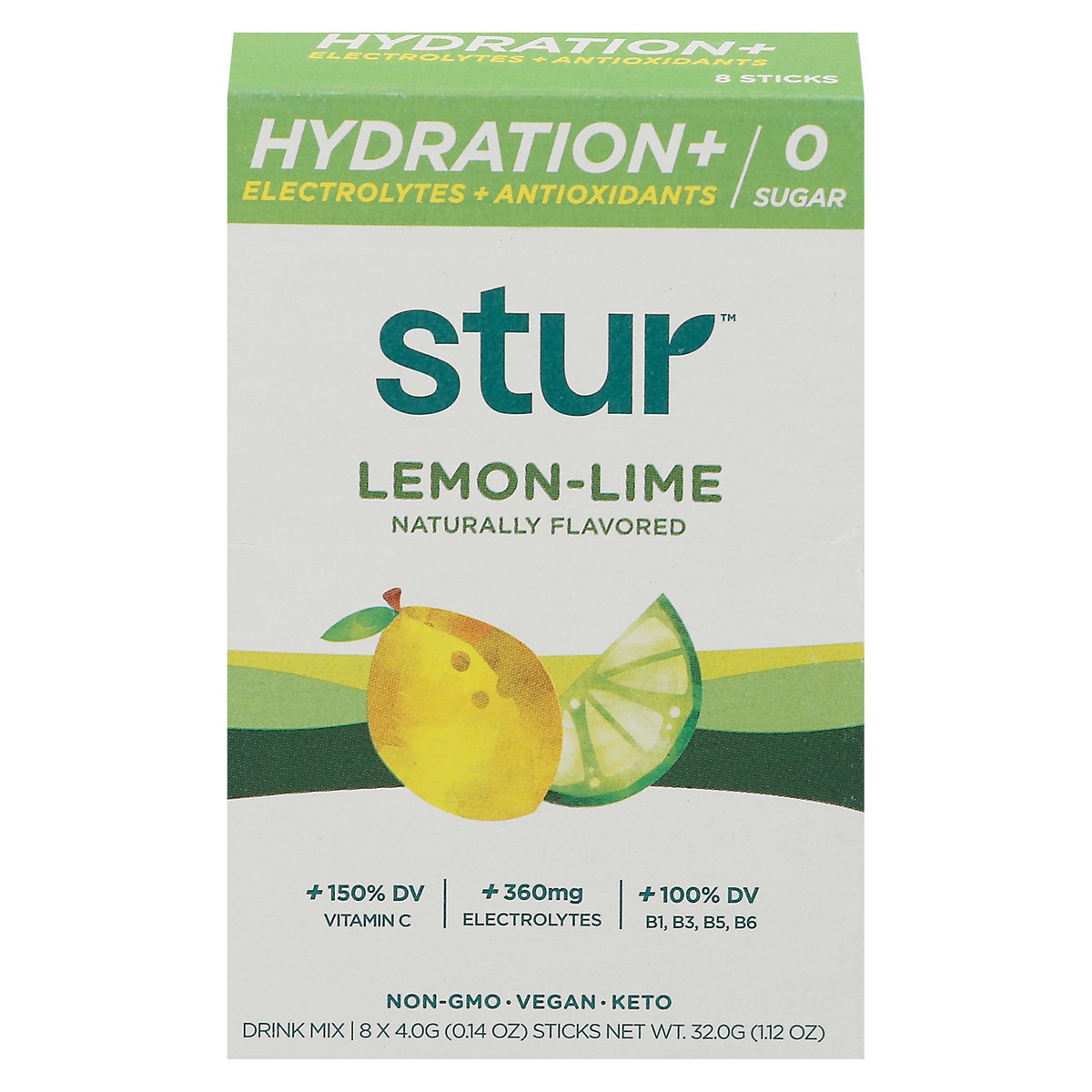 slide 1 of 9, Stur Hydration Lemon Lime - 8 ct, 8 ct