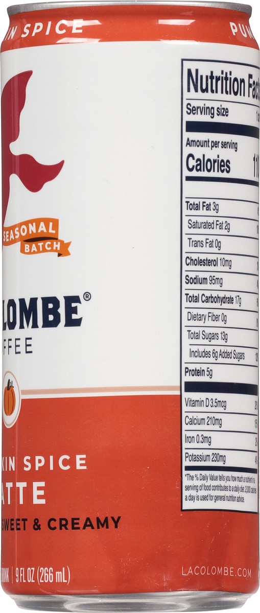 slide 8 of 9, La Colombe Pumpkin Spice Draft Latte, 9 fl oz