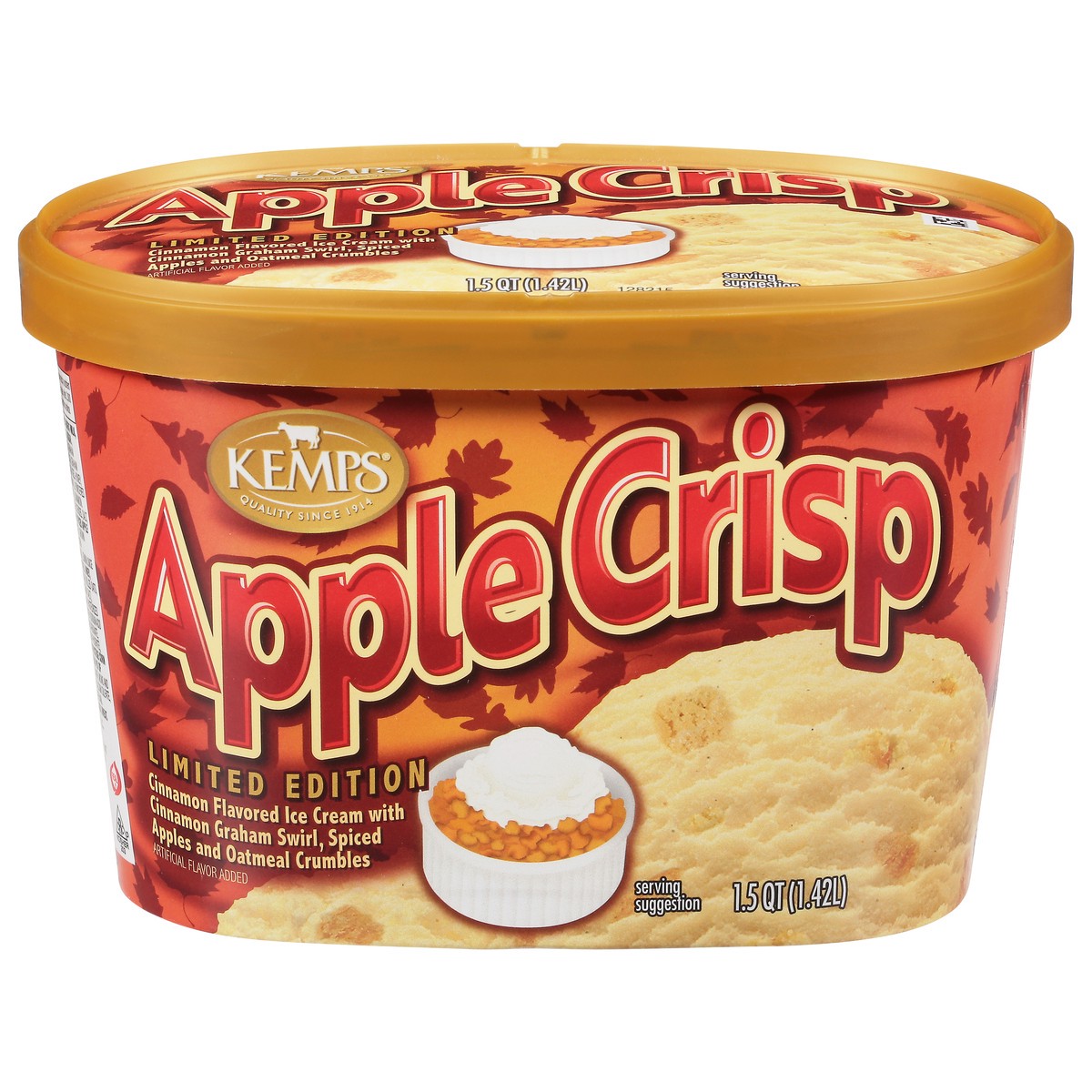 slide 1 of 13, Kemps Apple Crisp Lim Edtn Ice Cream, 1.5 qt