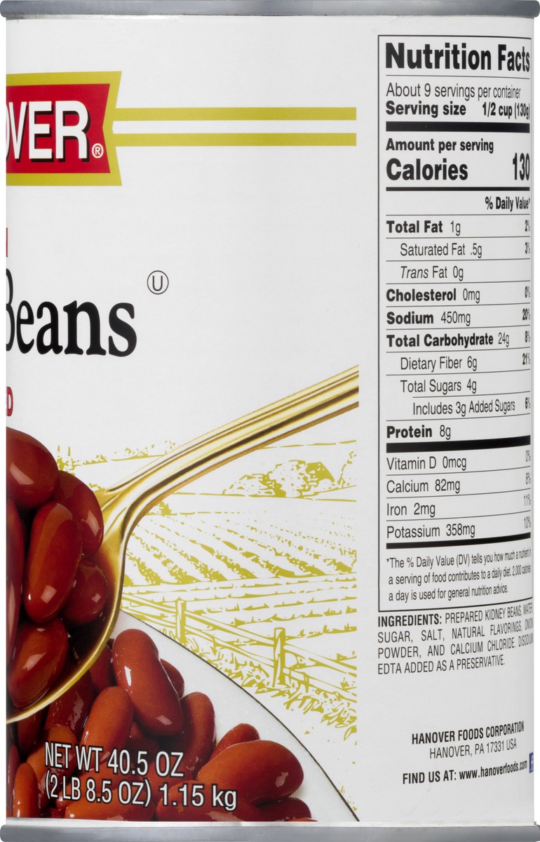 slide 6 of 13, Hanover Kidney Beans Light Red - 40.5 OZ, 40.5 oz