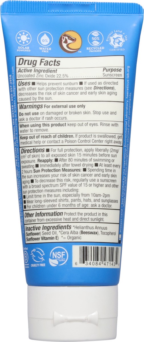 slide 6 of 13, Badger Sport Mineral Sunscreen Cream Spf 40, 1 ct