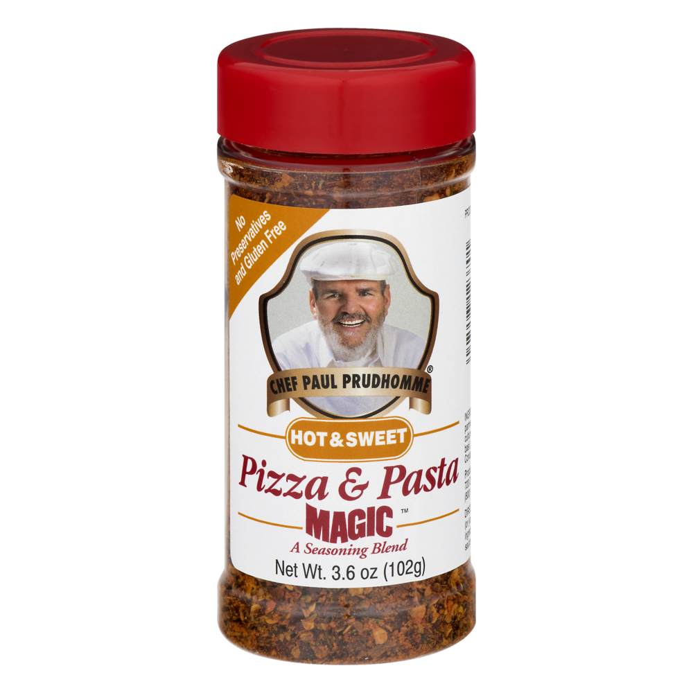 slide 1 of 1, Chef Paul Prudhomme's Hot and Sweet Pizza and Pasta Seasoning Blend, 3.6 oz