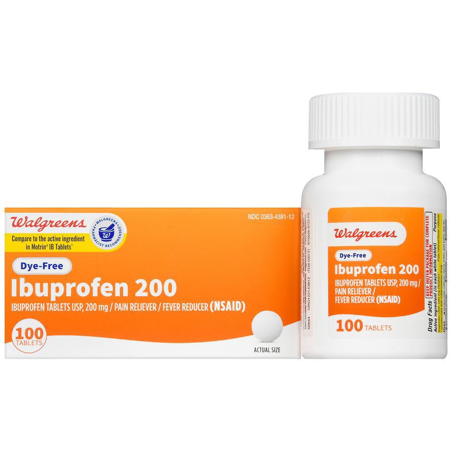 slide 1 of 5, Walgreens Ibuprofen 200 mg Tablets Color Free & Dye Free, 100 ct