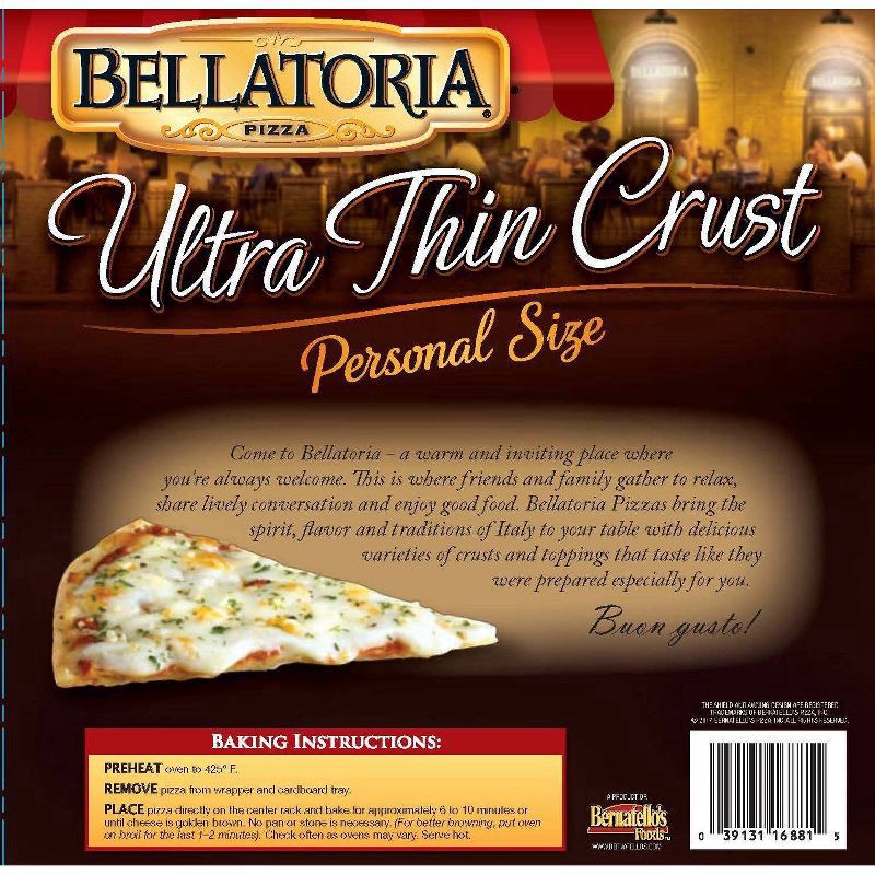 slide 2 of 3, Bellatoria Personal Size Ultra Thin Crust Ultimate 5 Cheese Pizza 5.67 oz, 5.67 oz