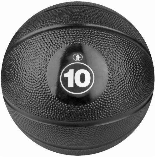 slide 2 of 2, BollinGer Core 10-Pound Medicine Ball - Black, 10 lb