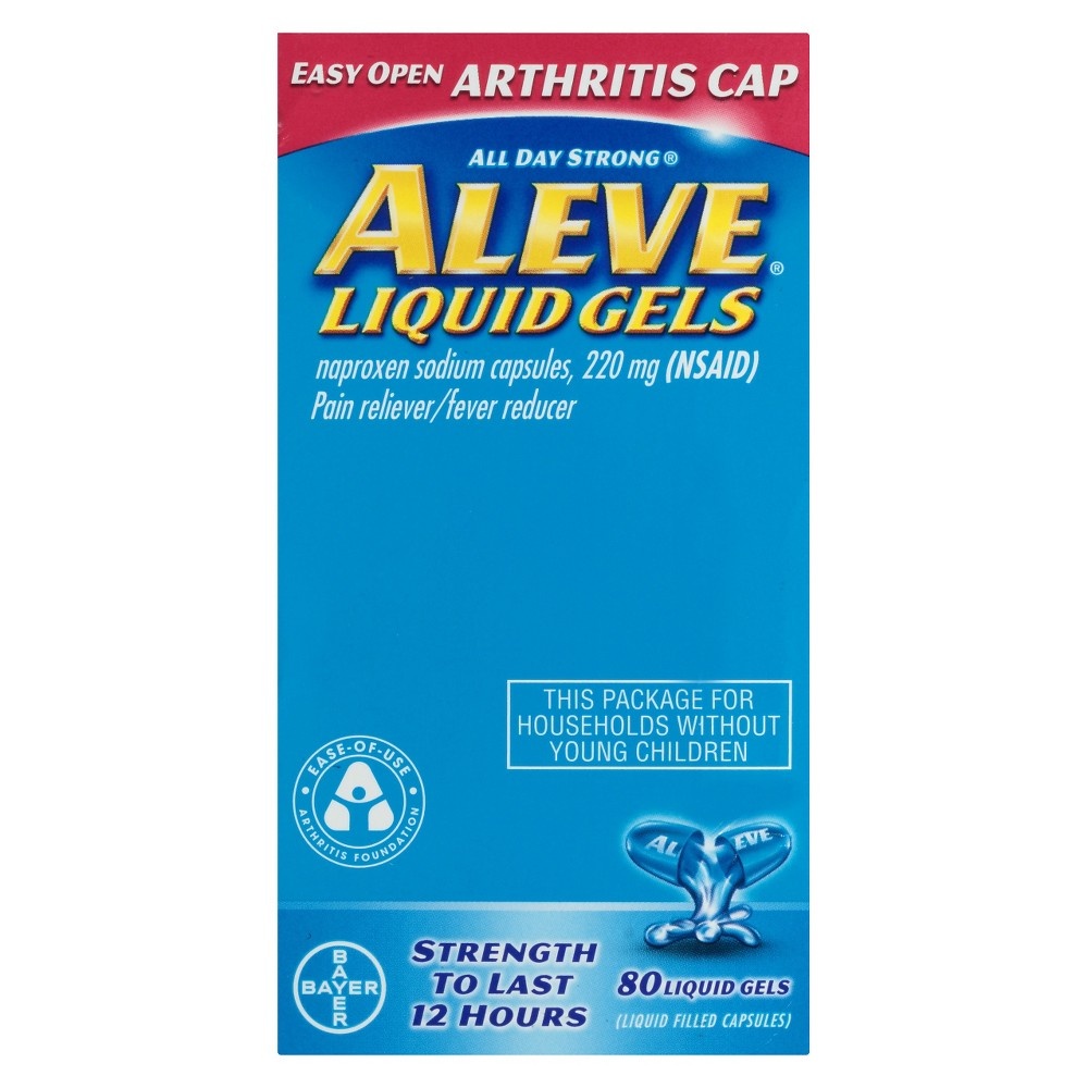 slide 2 of 3, Aleve Arthritis Cap Pain Reliever / Fever Reducer Liquid Gels, 80 ct