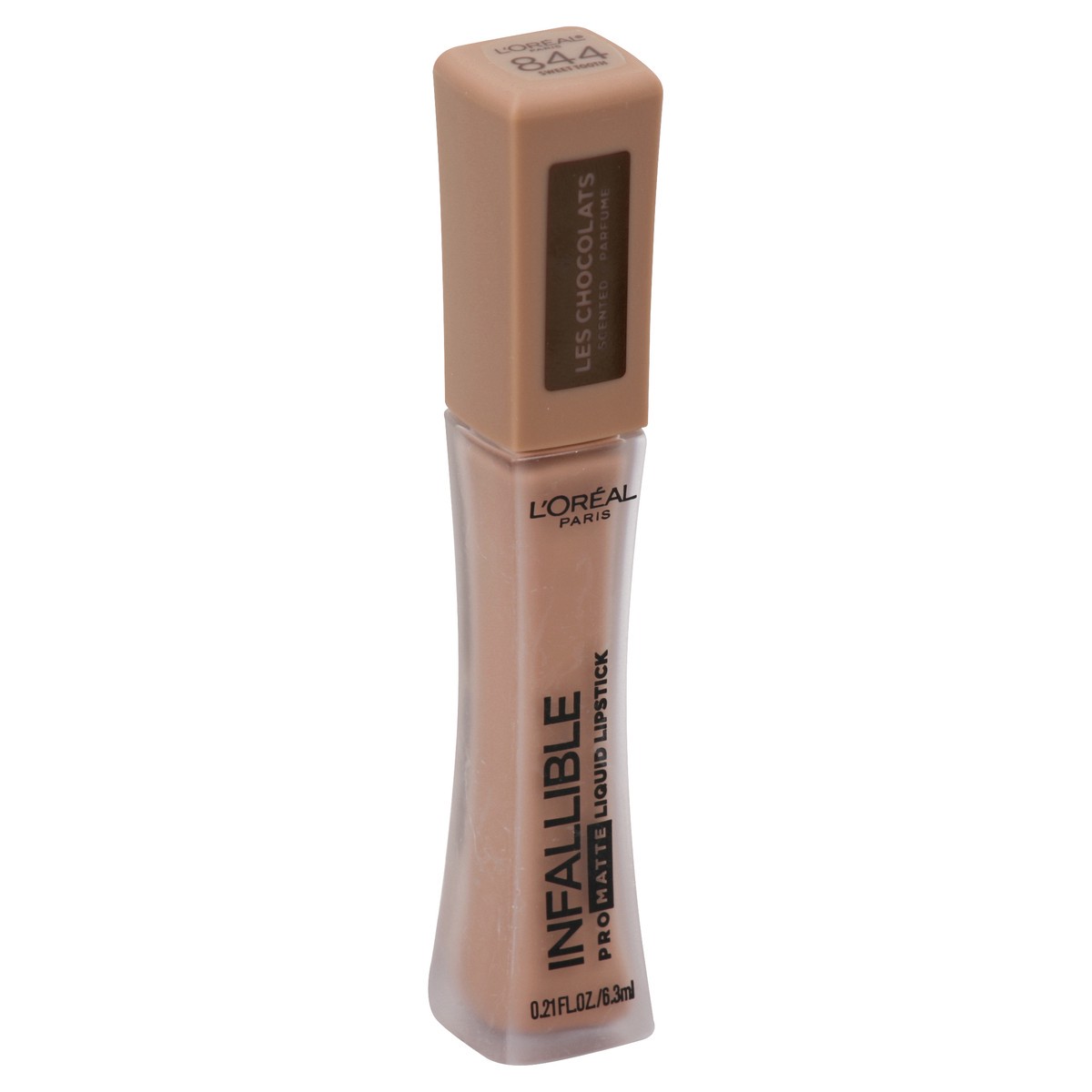 slide 3 of 4, L'Oréal Infallible Pro Matte Les Chocolats Scented Liquid Lipstick, Sweet Tooth, 0.21 oz