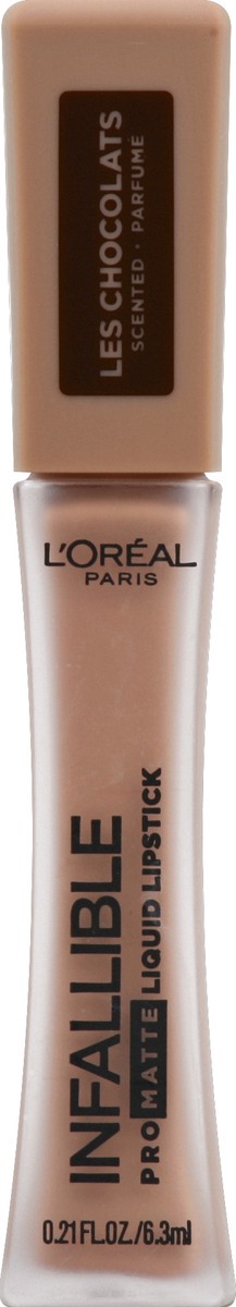 slide 1 of 4, L'Oréal Infallible Pro Matte Les Chocolats Scented Liquid Lipstick, Sweet Tooth, 0.21 oz