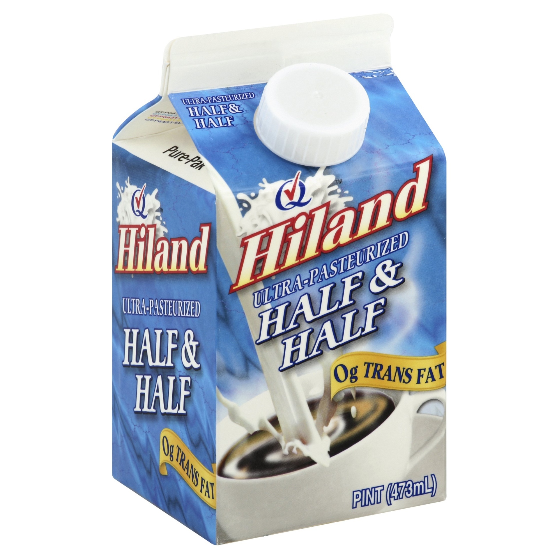 slide 1 of 1, Hiland Dairy Half And Half Cream, 32 oz