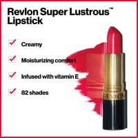 slide 3 of 8, Revlon Super Lustrous Lipstick, Softsilver Red, 0.15 oz