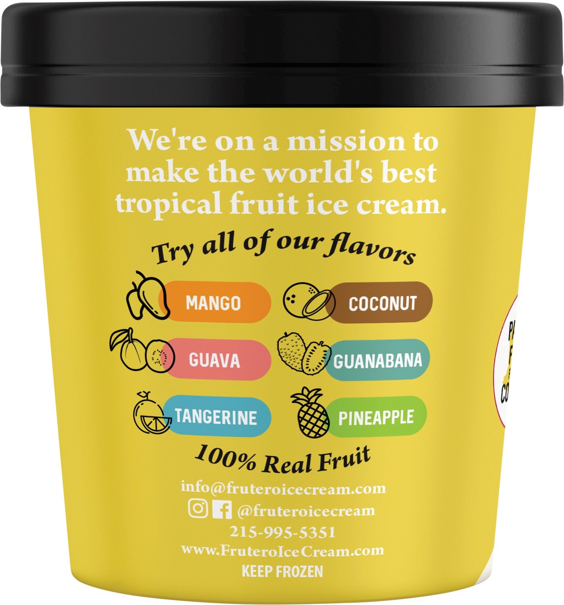 slide 4 of 6, Frutero Passion Fruit Ice Cream, 1 pint