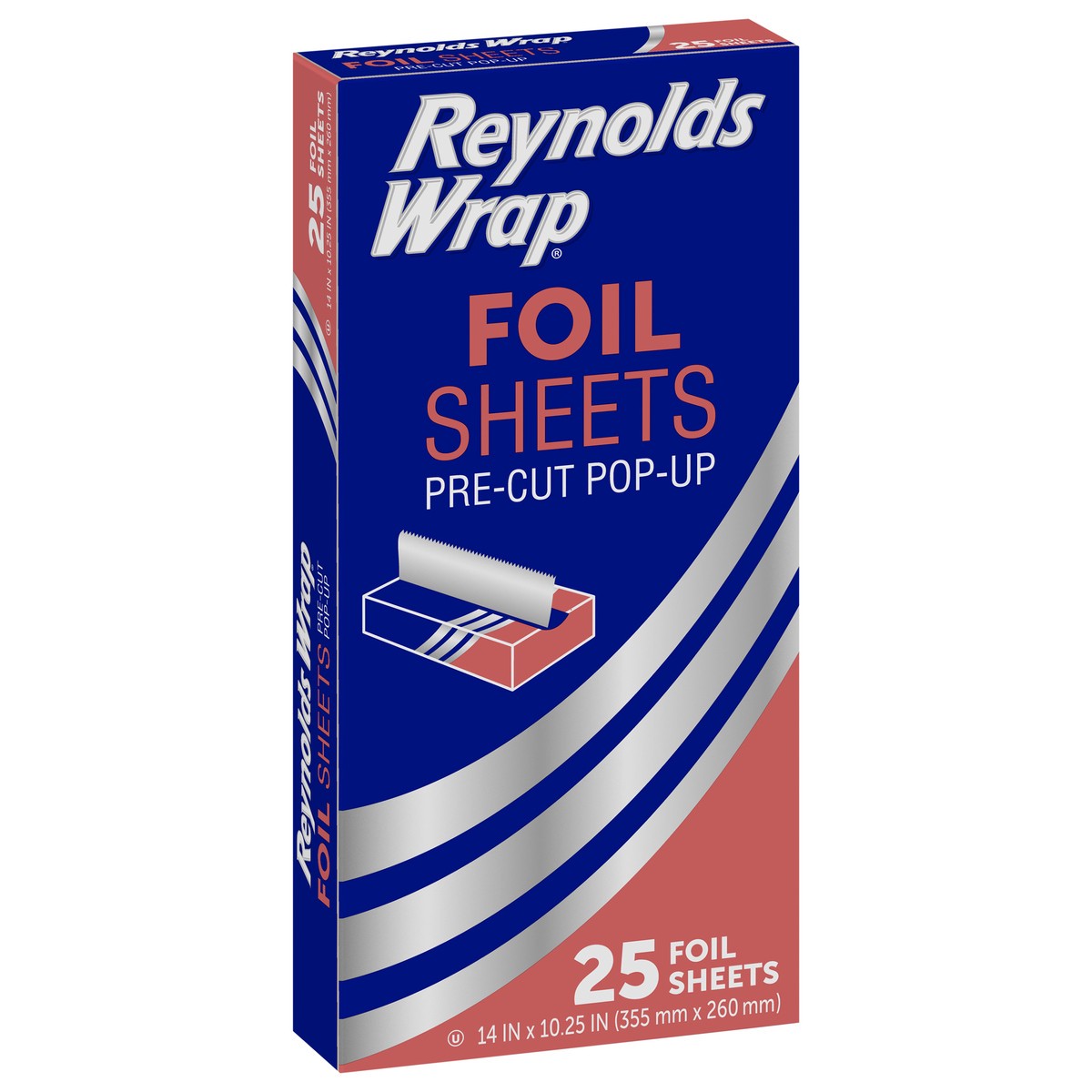 slide 12 of 13, Reynolds Wrap Pre-Cut Pop Up Foil Sheets 25 ea, 25 ct