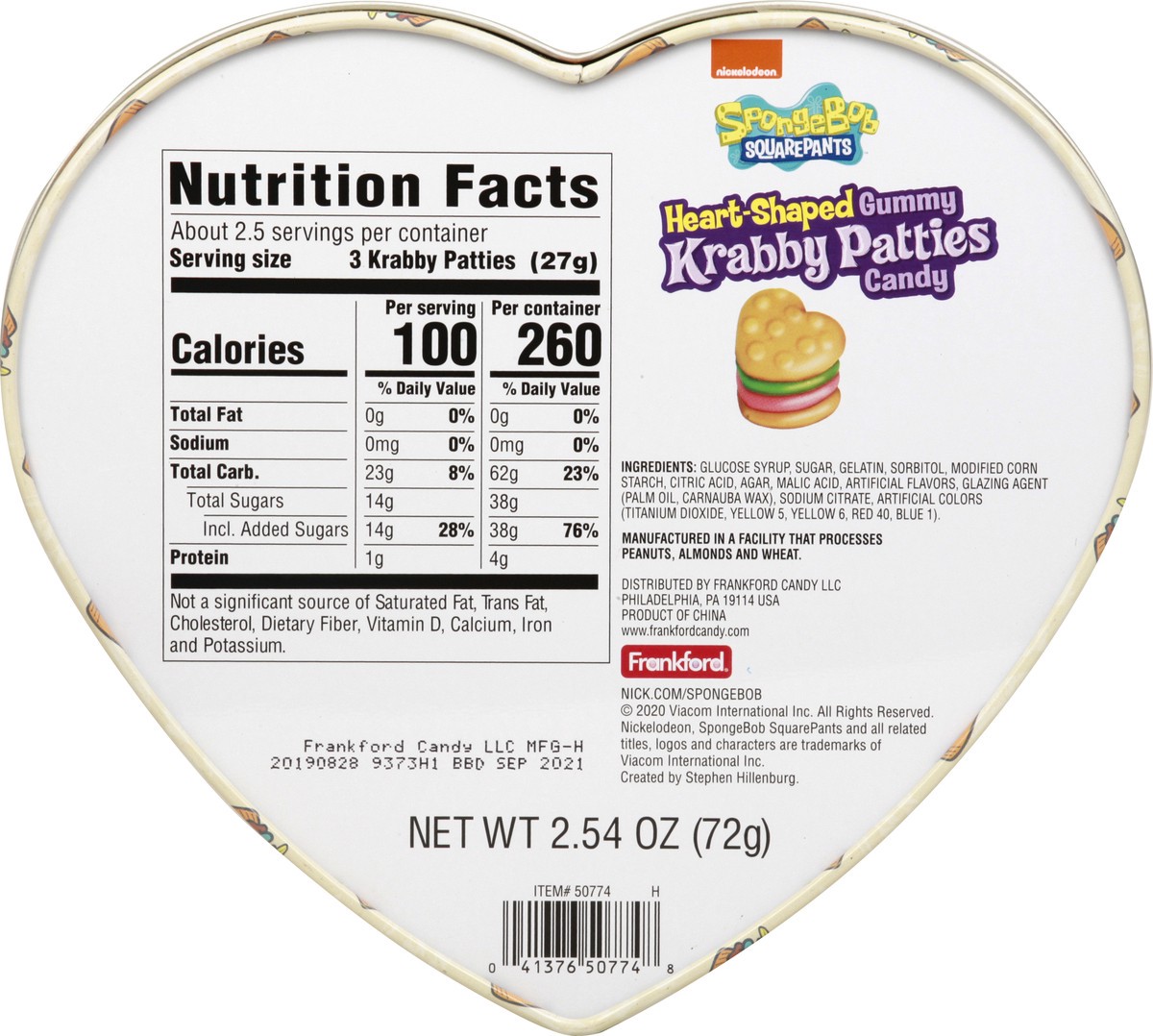 slide 6 of 9, Frankford Candy Valentines Heart Tin, 2.54 oz