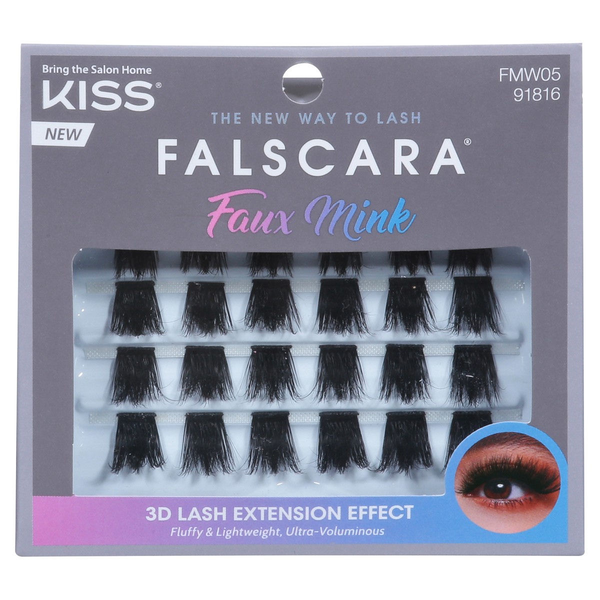 slide 12 of 13, Kiss Falscara 3D Faux Mink Lashes 1 ea, 1 ct