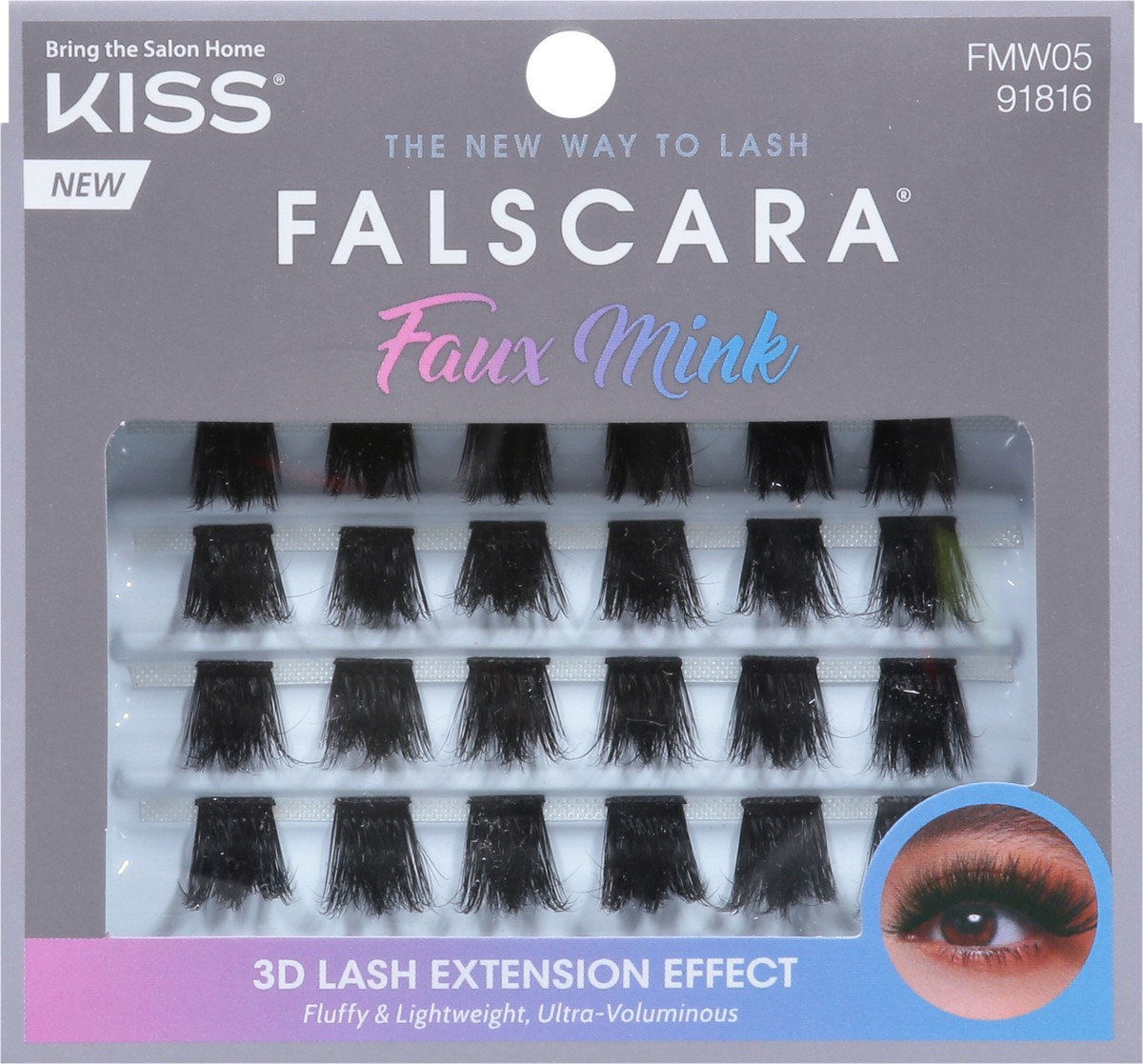slide 2 of 13, Kiss Falscara 3D Faux Mink Lashes 1 ea, 1 ct