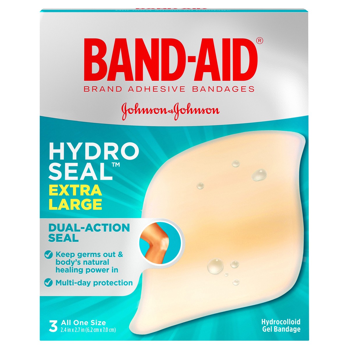 slide 1 of 5, Band-Aid Hydro Seal Ex Large, 3 ct