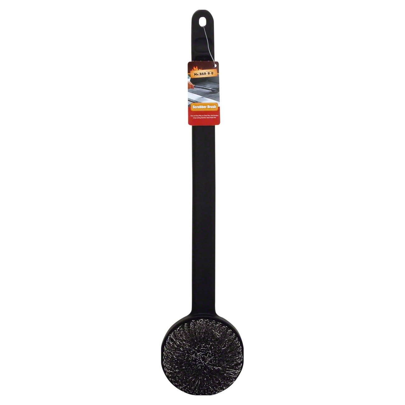 slide 1 of 1, Mr. Bar-B-Q Long Handle Scrubber Brush, 1 ct