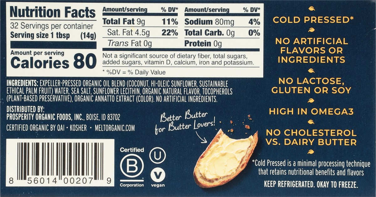 slide 4 of 9, Melt Organic Sticks Salted Plant Butter 4 ea, 4 ct