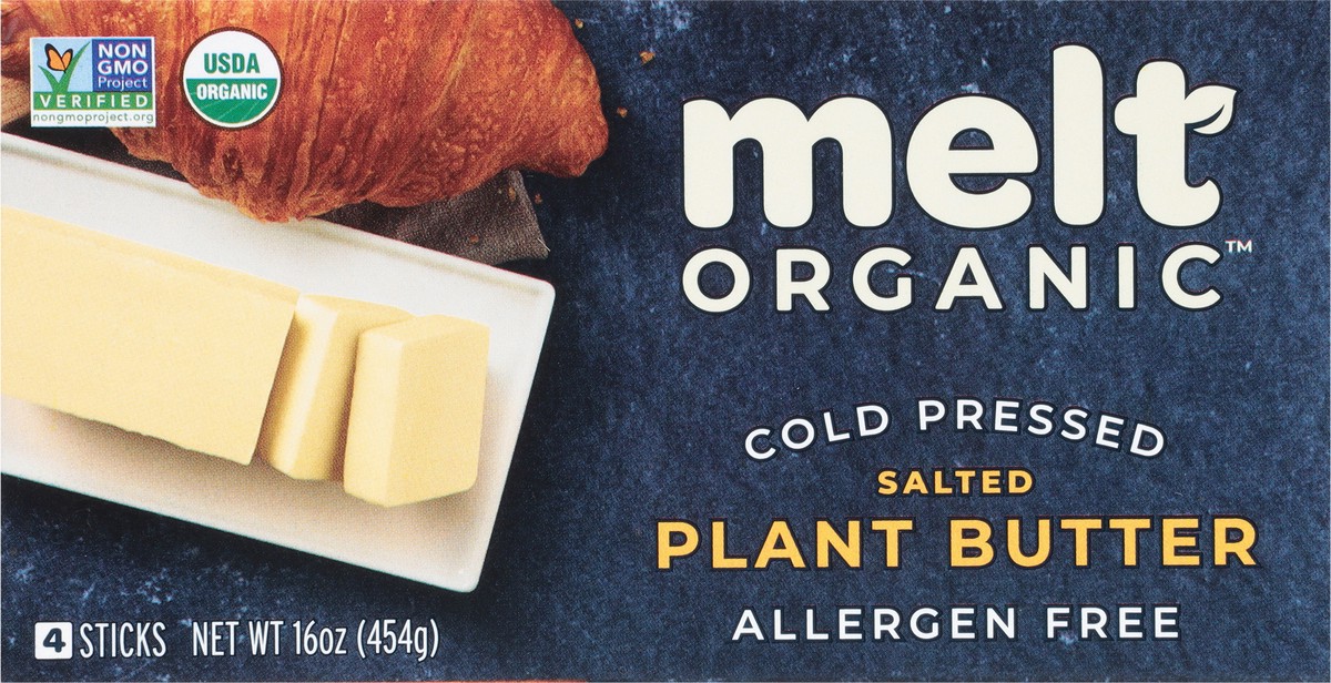 slide 8 of 9, Melt Organic Sticks Salted Plant Butter 4 ea, 4 ct