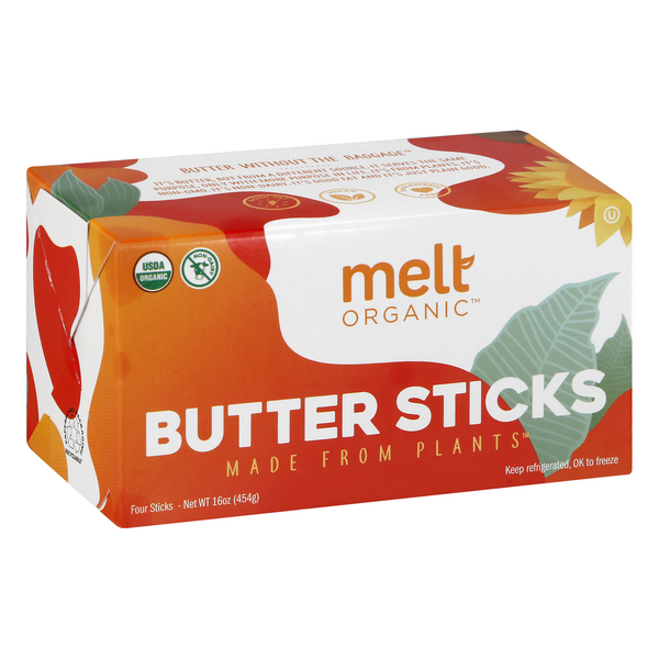 slide 1 of 9, Melt Organic Sticks Salted Plant Butter 4 ea, 4 ct