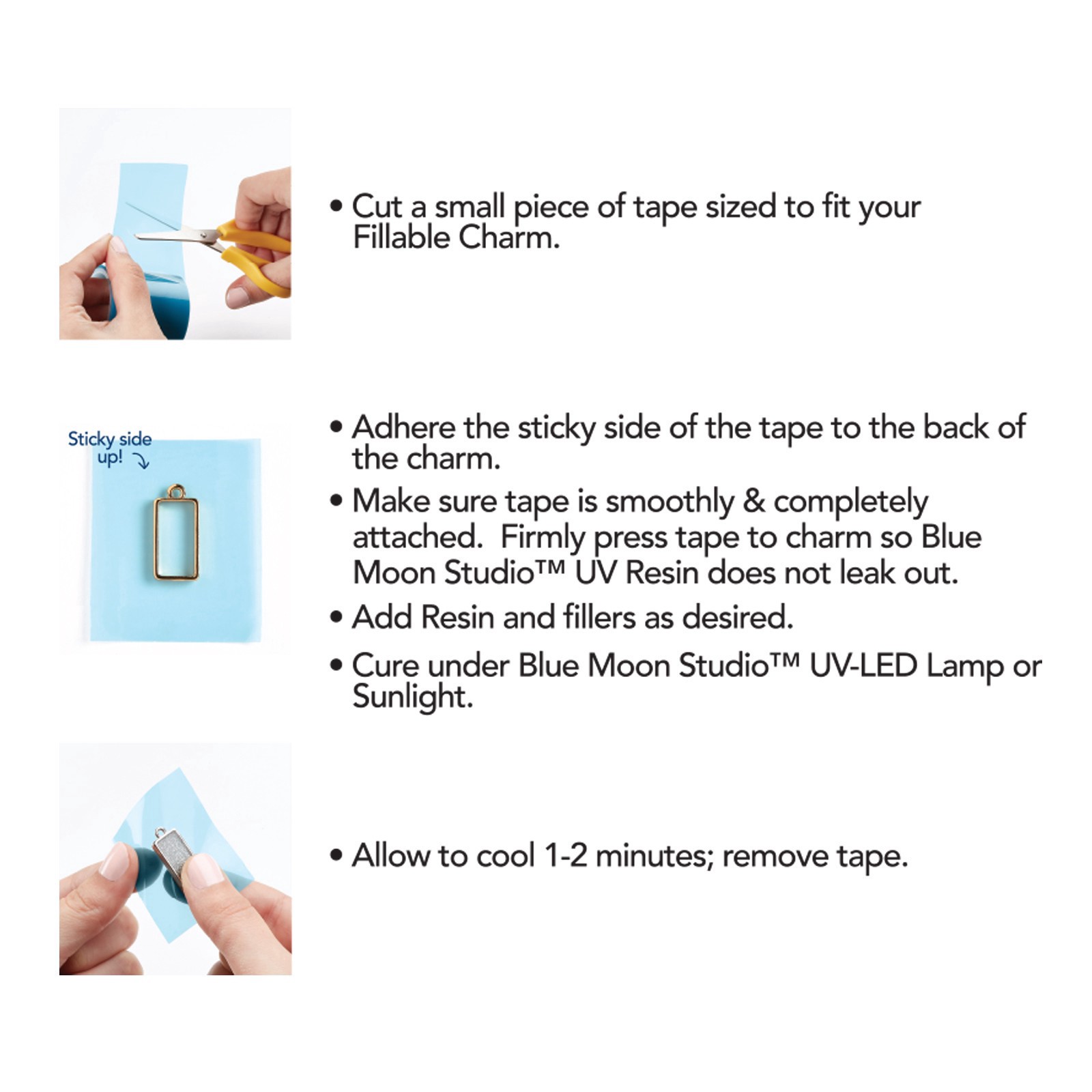 slide 2 of 4, Blue Moon Studio Uv Resin Craft Resin Tape, 1.97 in x 5.47 yd