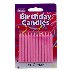 DecoPac Pink Glitter Candles