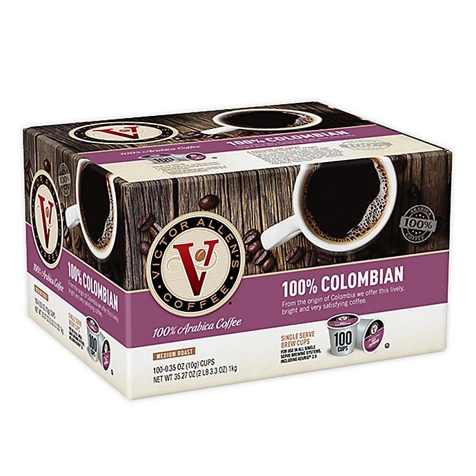 slide 1 of 3, Victor Allen 100% Colombian Coffee Pods for Single Serve Coffee Makers, 100 ct