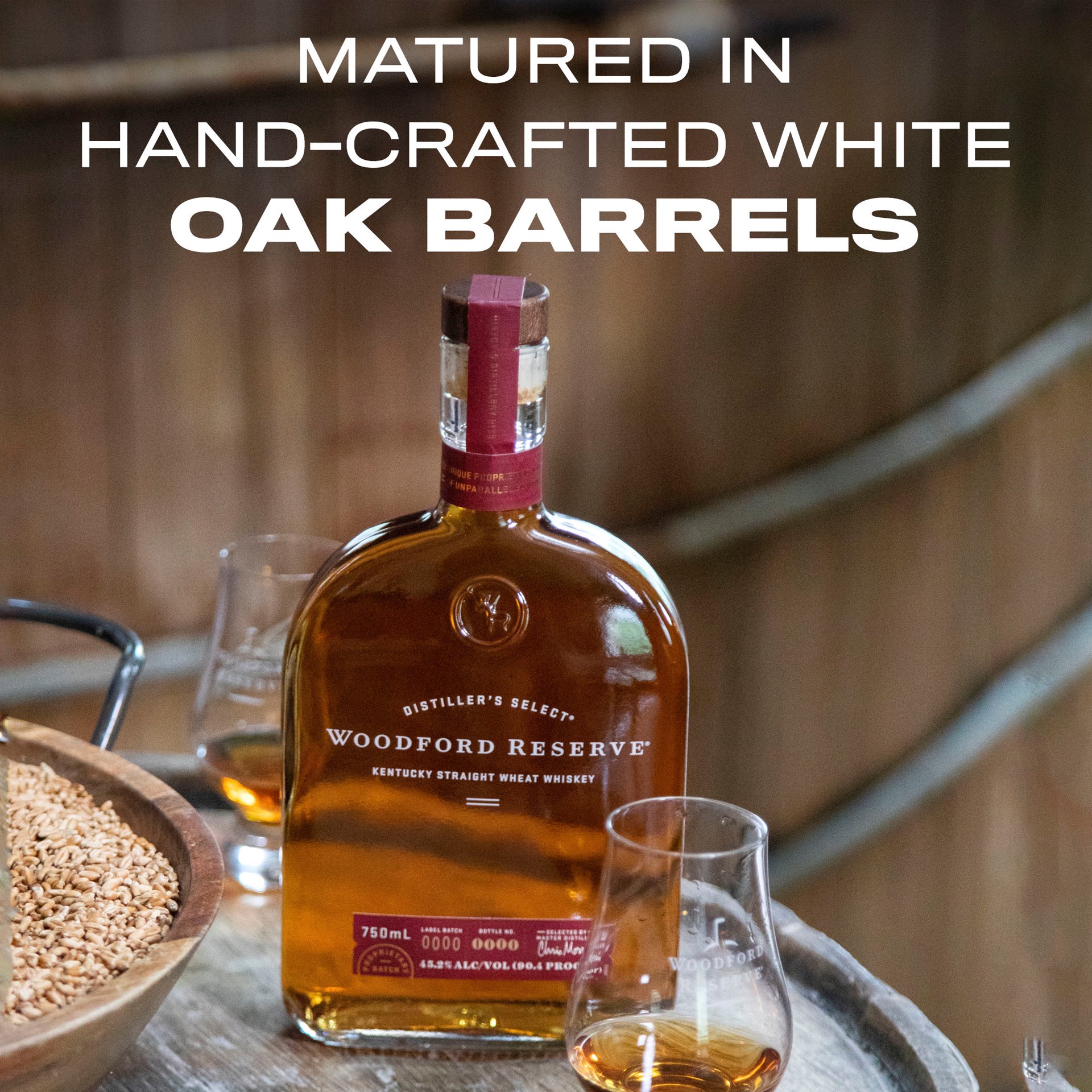 slide 5 of 9, Woodford Reserve Kentucky Straight Wheat Whiskey 750 ml, 750 ml