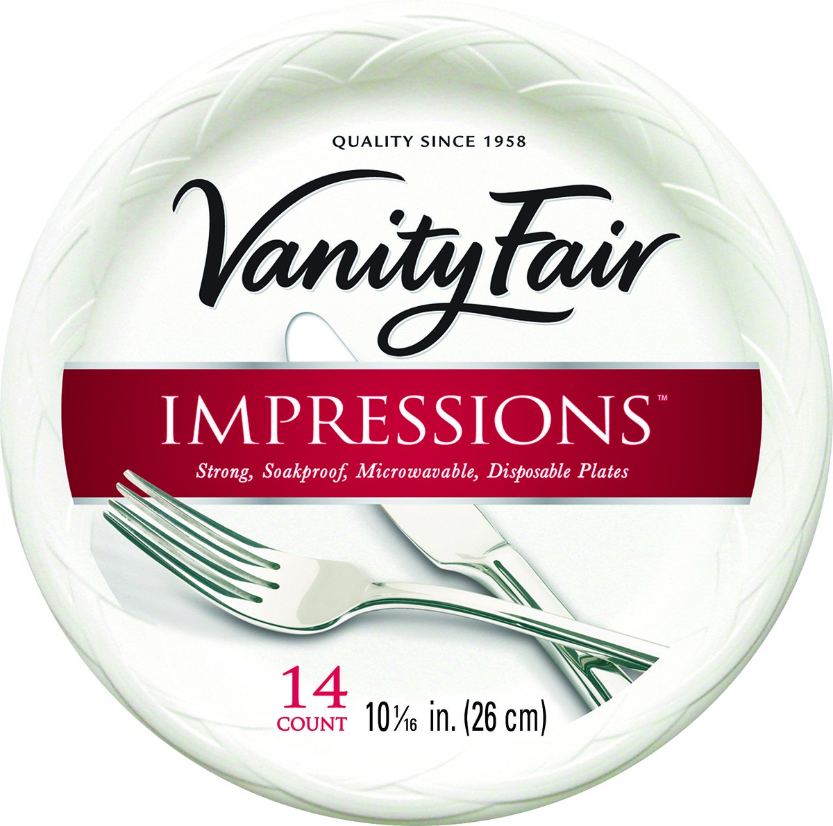 slide 2 of 5, Vanity Fair Impression Plates 10", 14 ct
