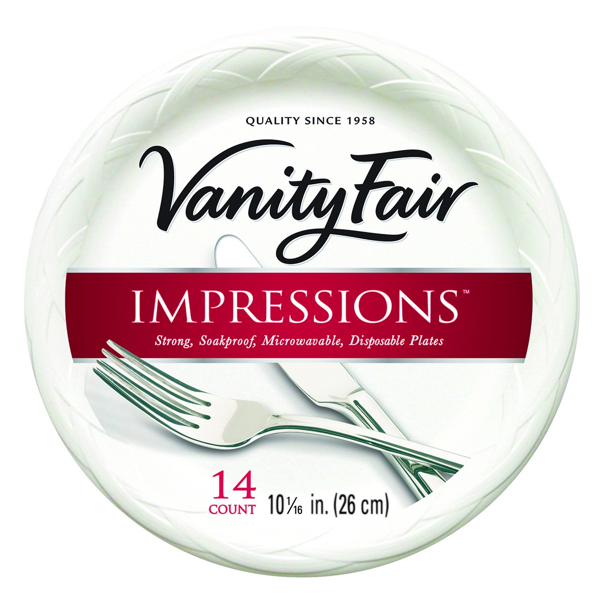 slide 5 of 5, Vanity Fair Impression Plates 10", 14 ct