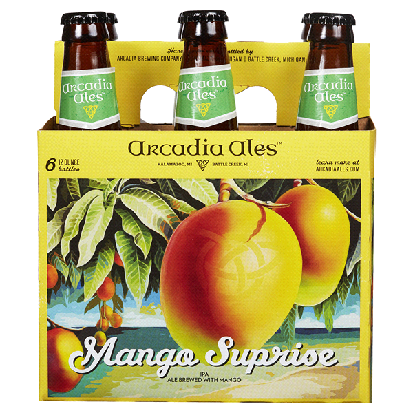 slide 1 of 1, Arcadia Mango Surprise, 6 ct; 12 fl oz