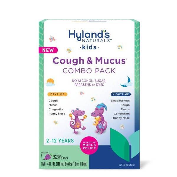 slide 1 of 1, Hyland's Naturals Kids Cough & Mucus Combo Pack, 8 oz