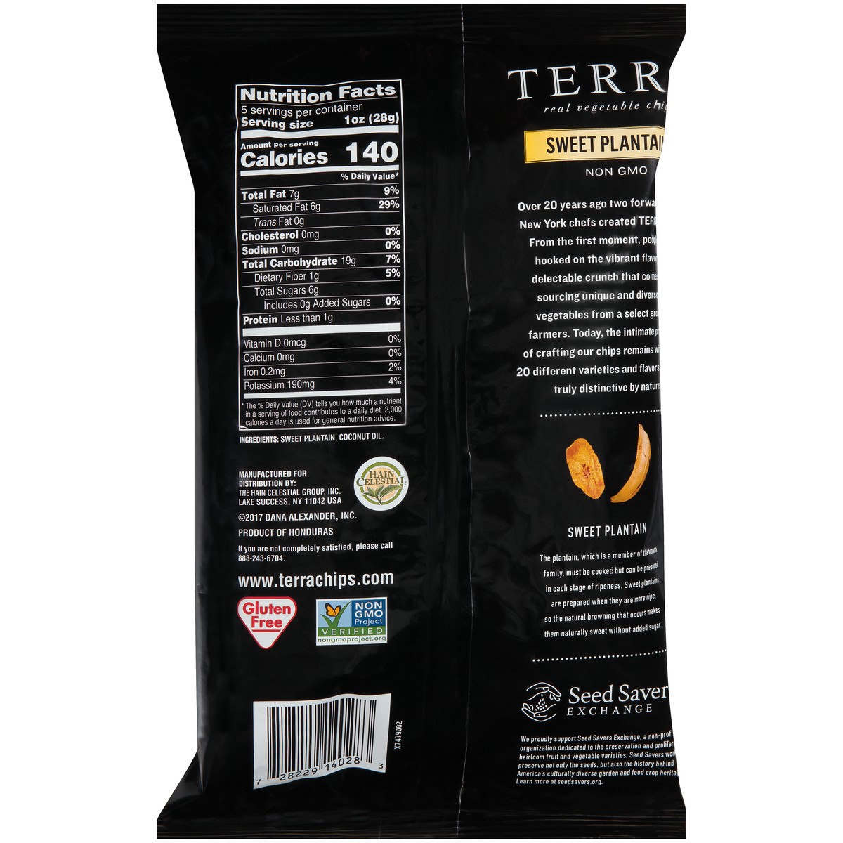 slide 7 of 7, Terra Sweet Plantains Real Vegetable Chips 5 oz. Bag, 5 oz